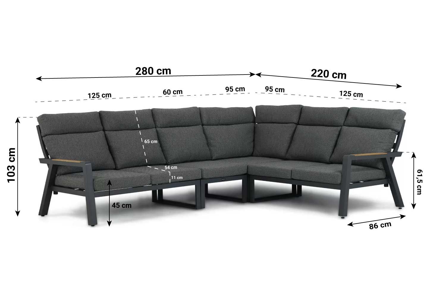Lifestyle Marseille hoek loungeset 5-delig