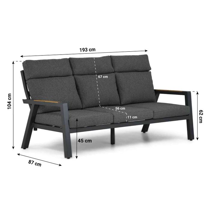Lifestyle Marseille stoel-bank loungeset 4-delig