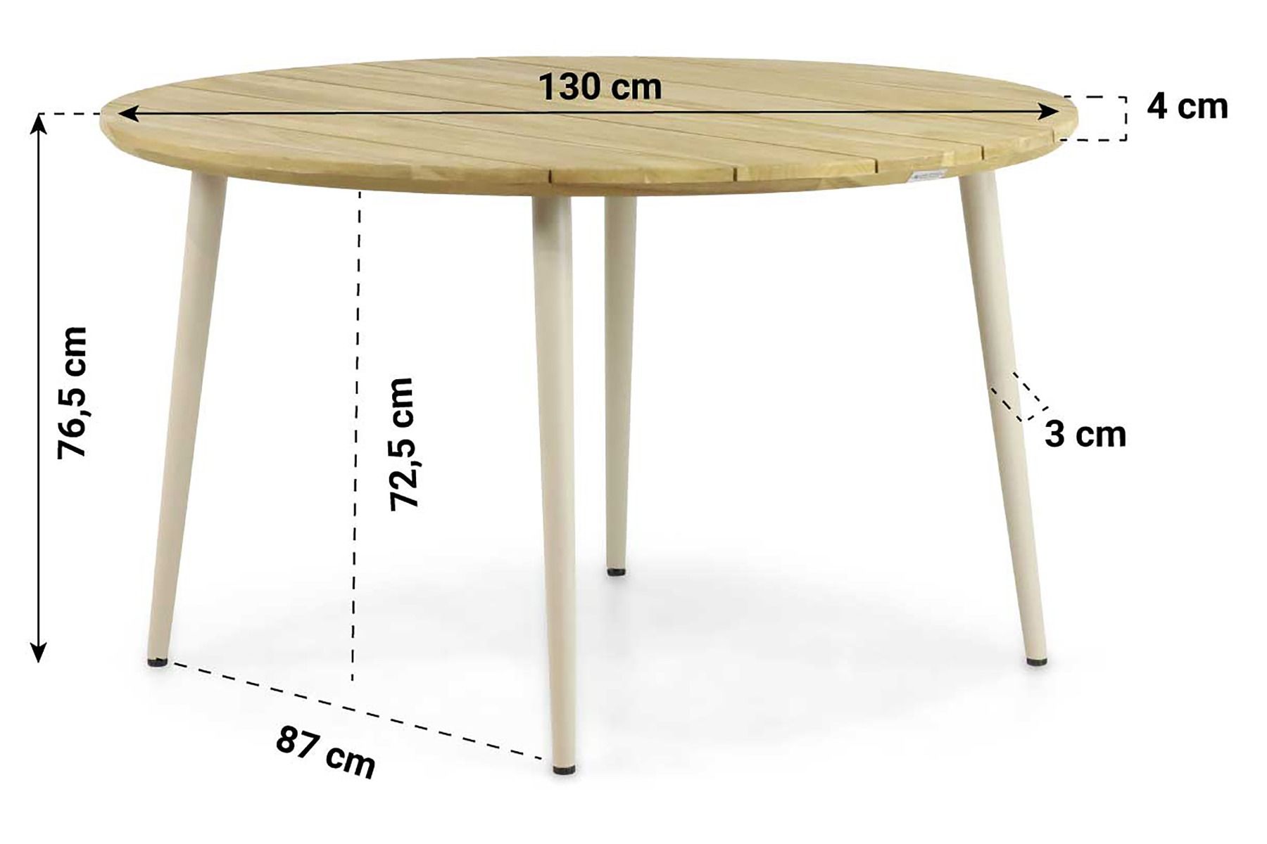 Coco Custa/Montana 130 cm dining tuinset 5-delig thumbnail