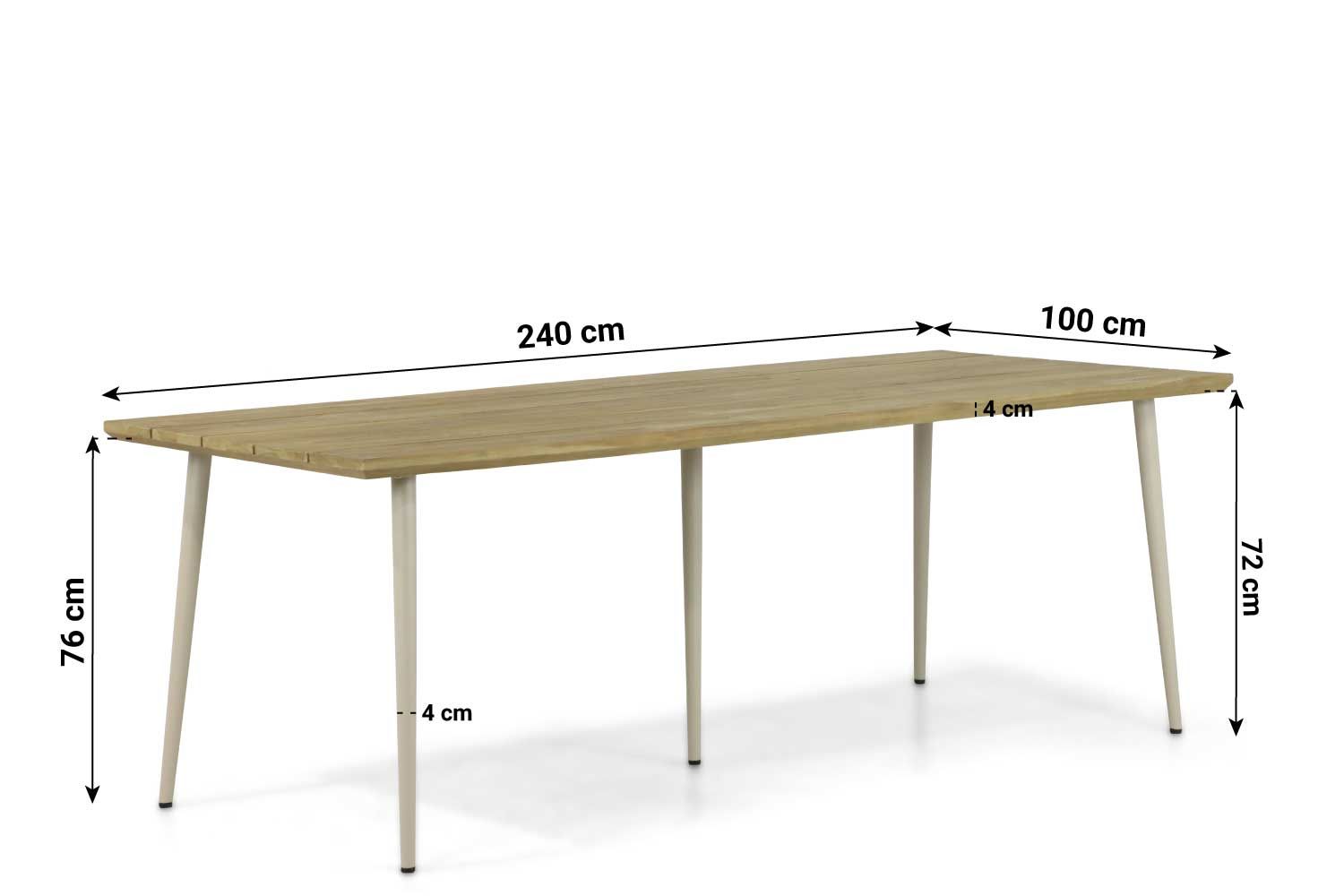 Coco Custa/Montana 240 cm dining tuinset 7-delig