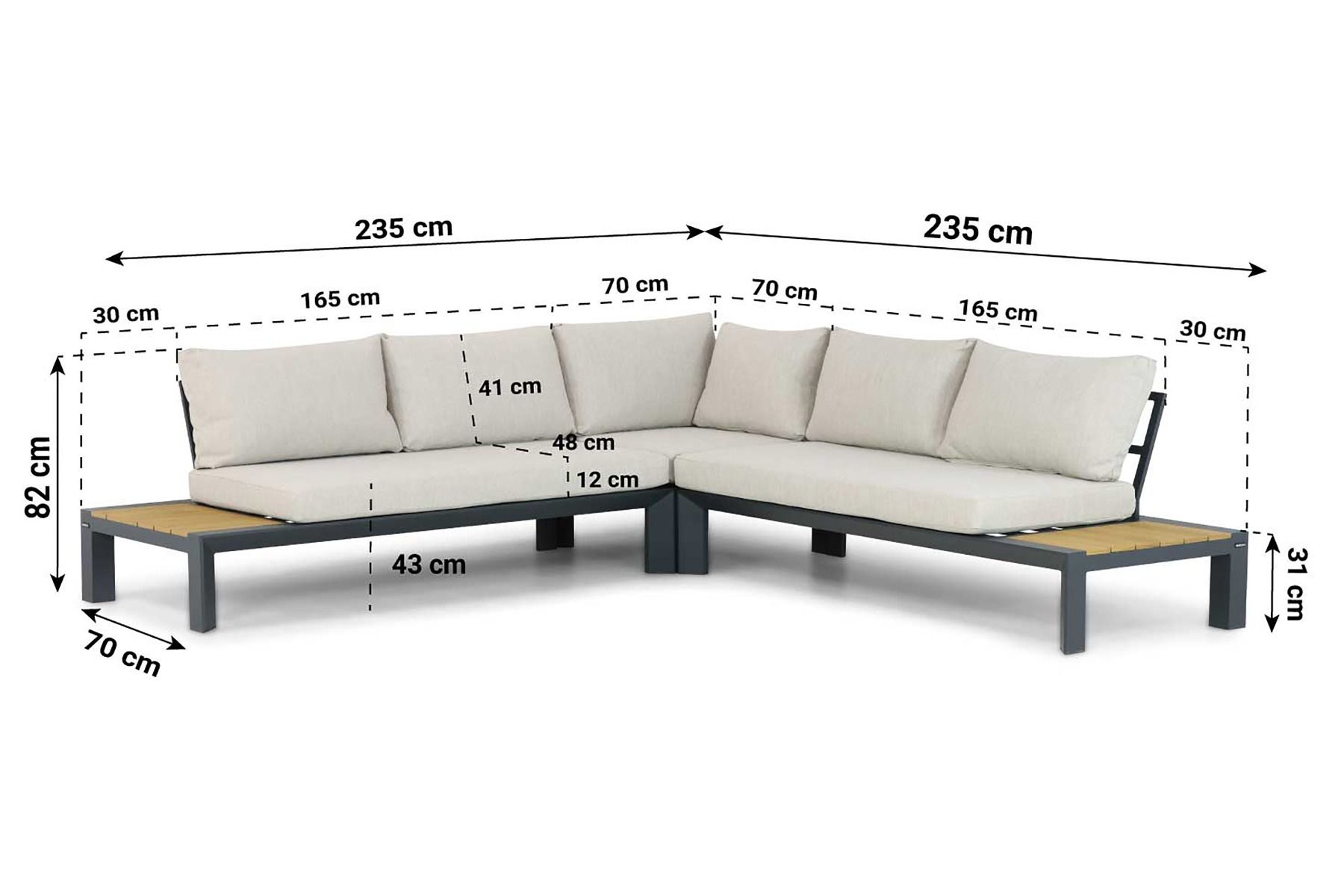 Lifestyle Navarra hoek loungeset 4-delig