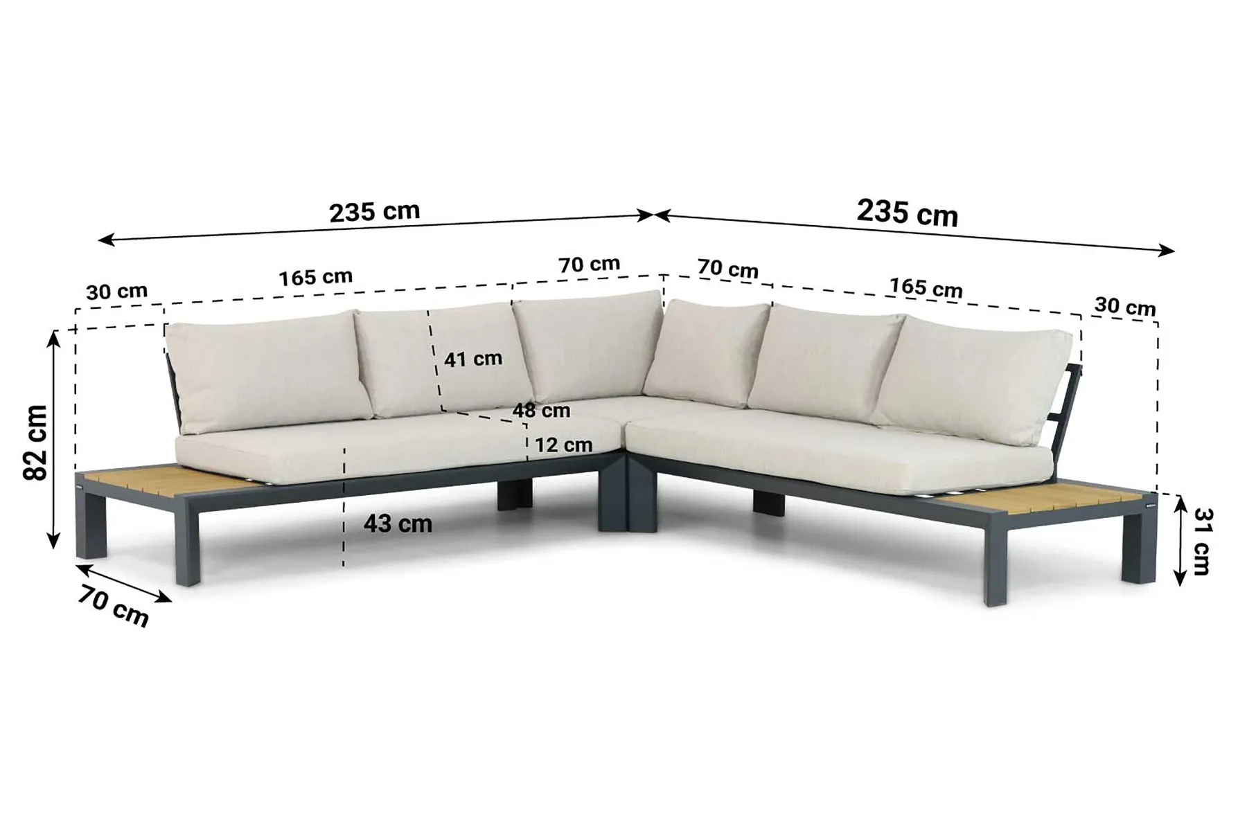 Lifestyle Navarra hoek loungeset 4-delig thumbnail