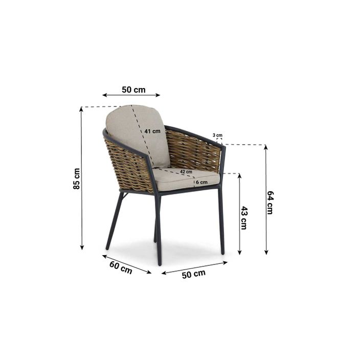 Lifestyle Nice/Matale 180 cm dining tuinset 5-delig