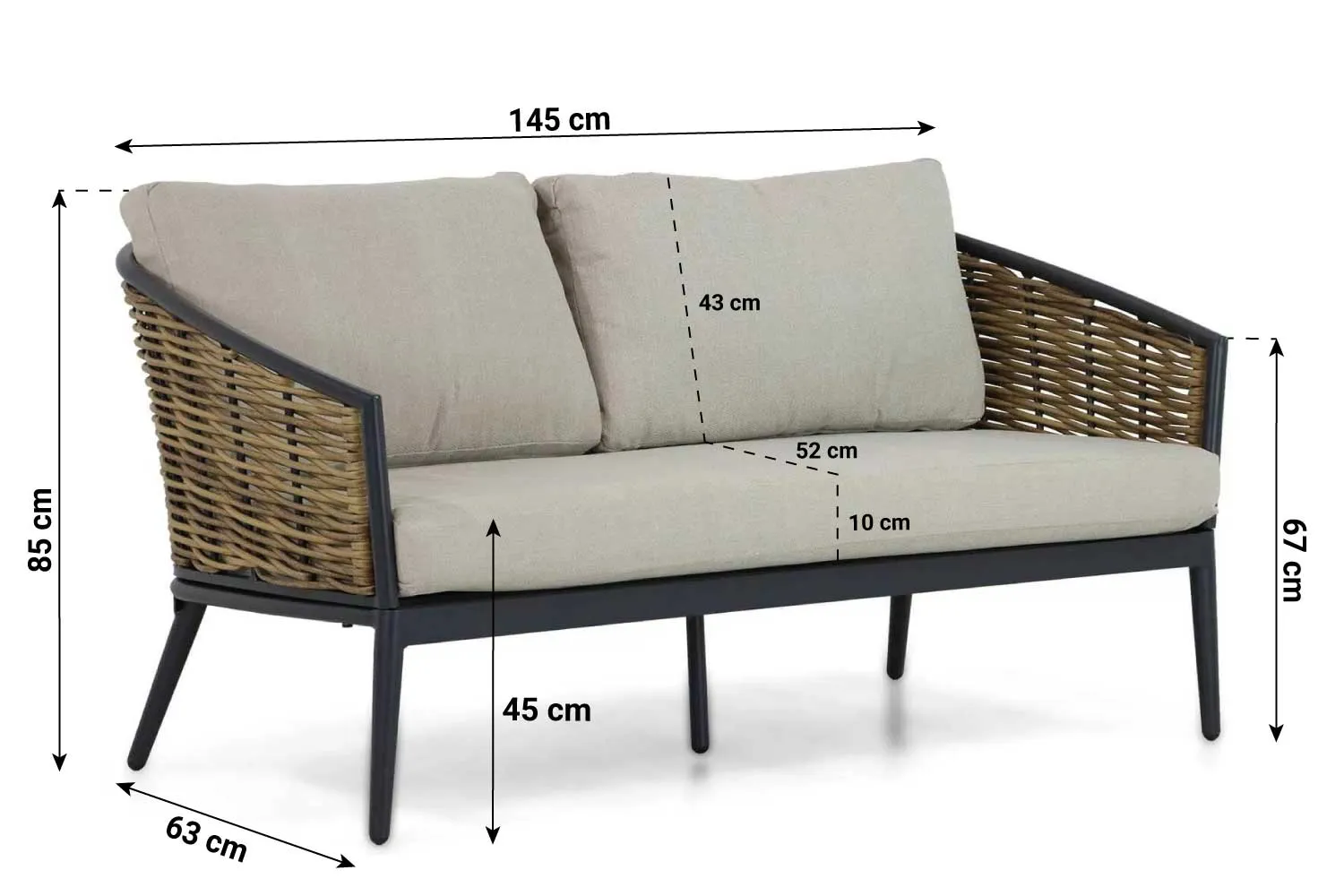 Lifestyle Nice stoel-bank loungeset 4-delig