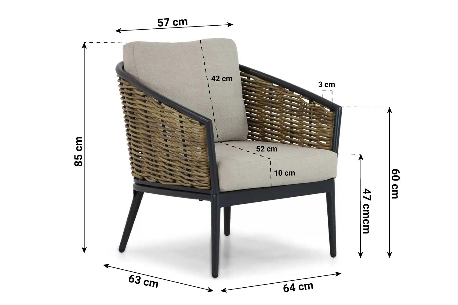 Lifestyle Nice stoel-bank loungeset 4-delig thumbnail