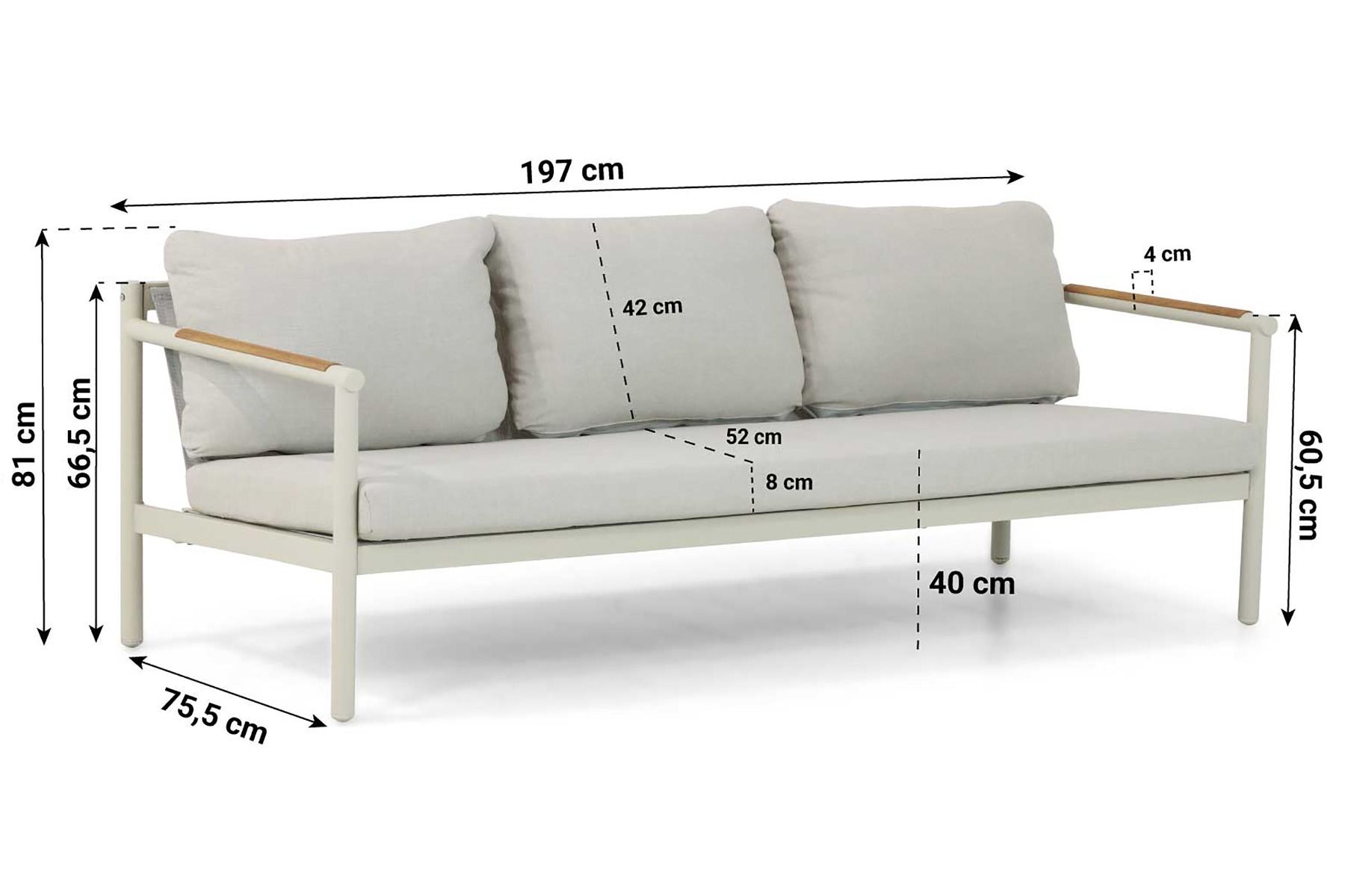 Lifestyle Norte stoel-bank loungeset 4-delig