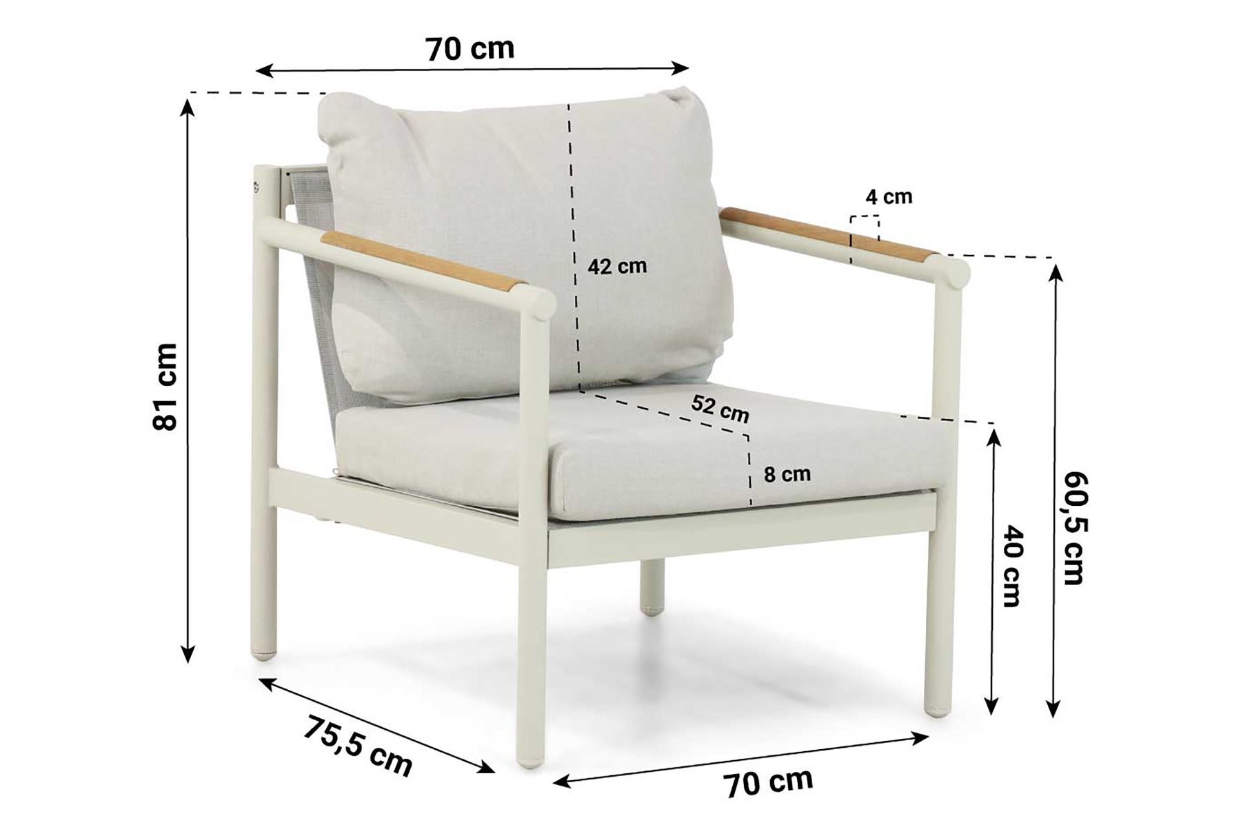 Lifestyle Norte stoel-bank loungeset 4-delig