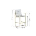 Barstoel met afmetingen - Moderne barstoel met loft aluminium frame thumbnail