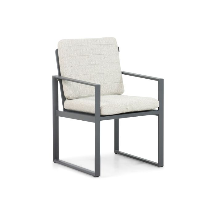 Dining tuinstoel met antraciet aluminium frame - Vooraanzicht