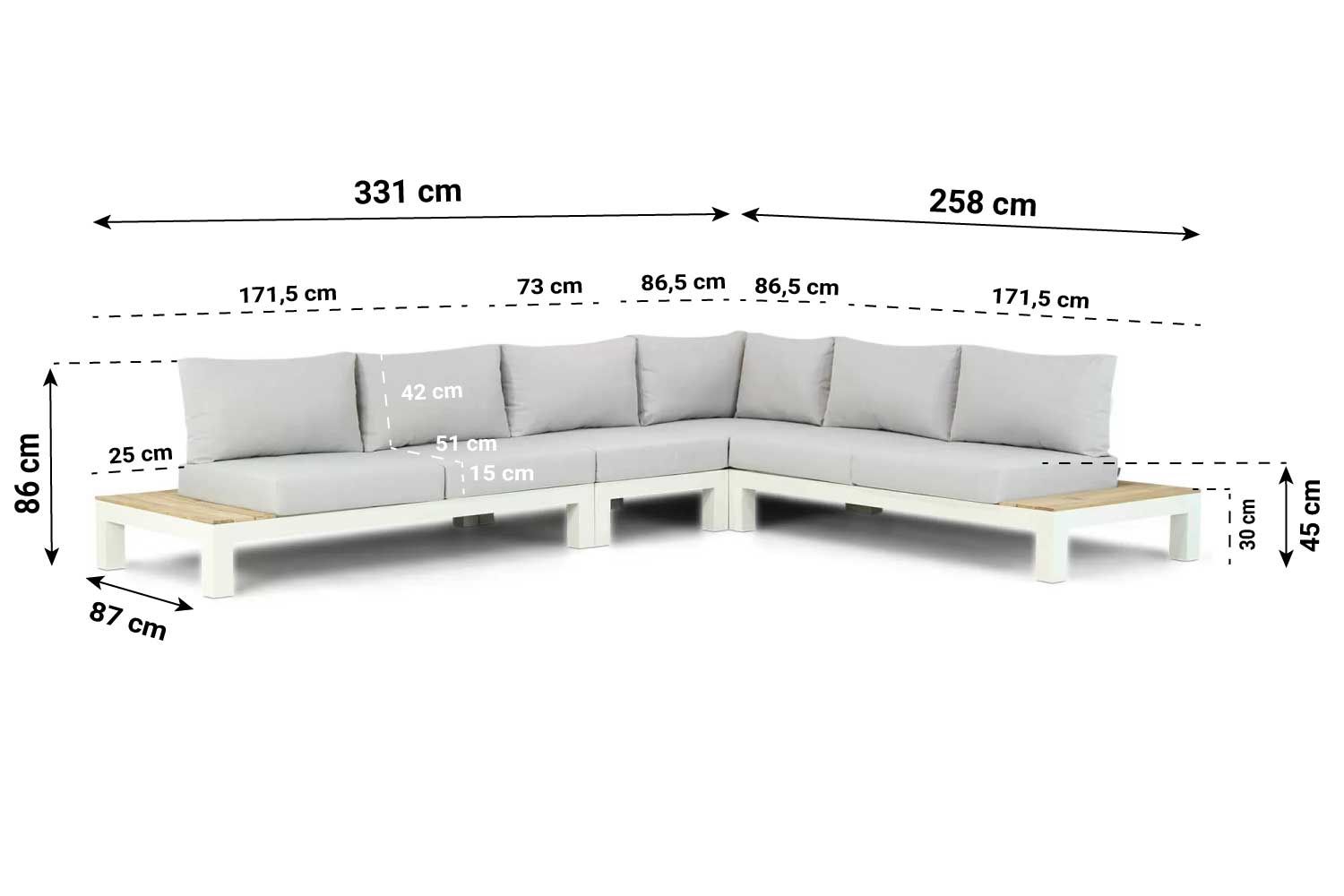 Lifestyle Ravalla hoek loungeset 5-delig