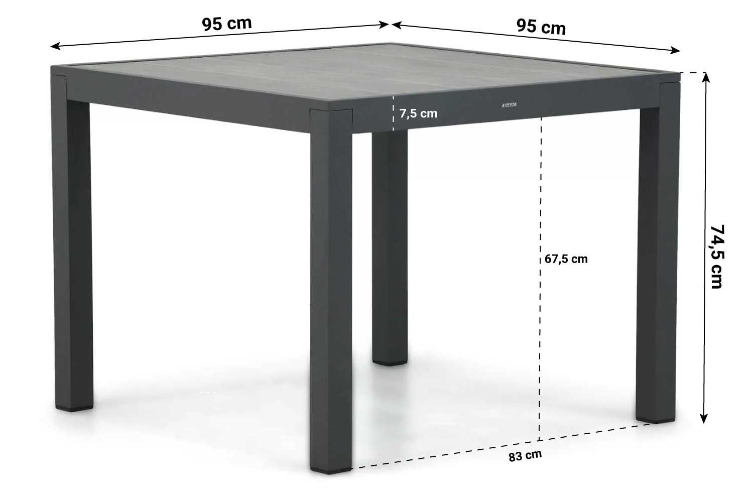 Lifestyle Sella/Residence 95 cm dining tuinset 5-delig