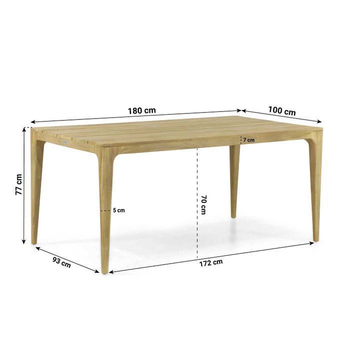 Lifestyle Sentis dining tuintafel 180 x 100 cm
