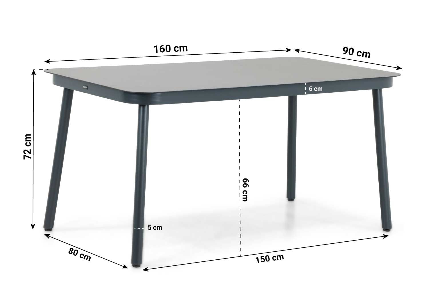 Lifestyle Toledo/Tavano 160 cm dining tuinset 5-delig thumbnail