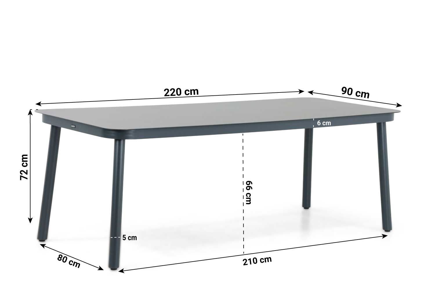 Lifestyle Catalone/Tavano 220 cm dining tuinset 7-delig