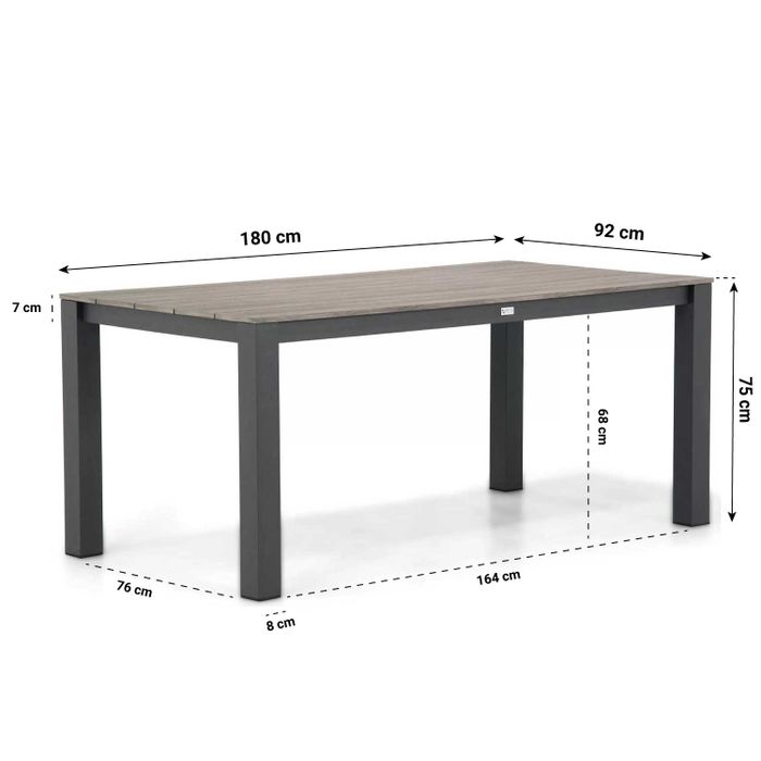 Garden Collections Buckingham/Valley 180 cm dining tuinset 5-delig