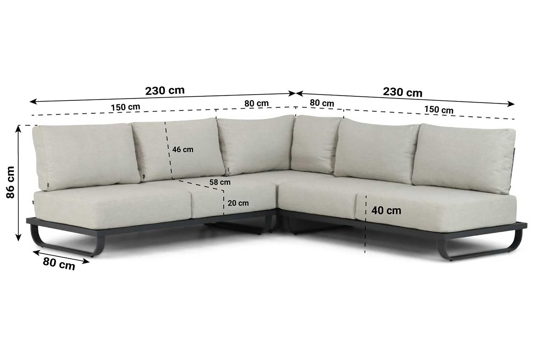 Lifestyle Venice hoek loungeset 3-delig thumbnail