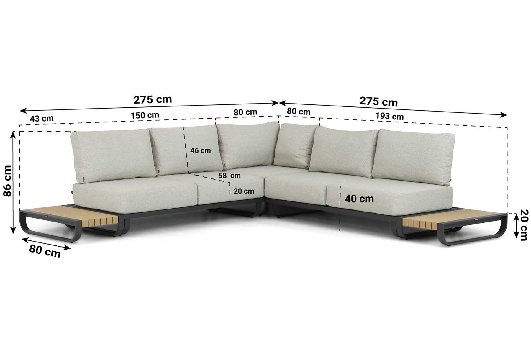 Lifestyle Venice hoek loungeset 6-delig