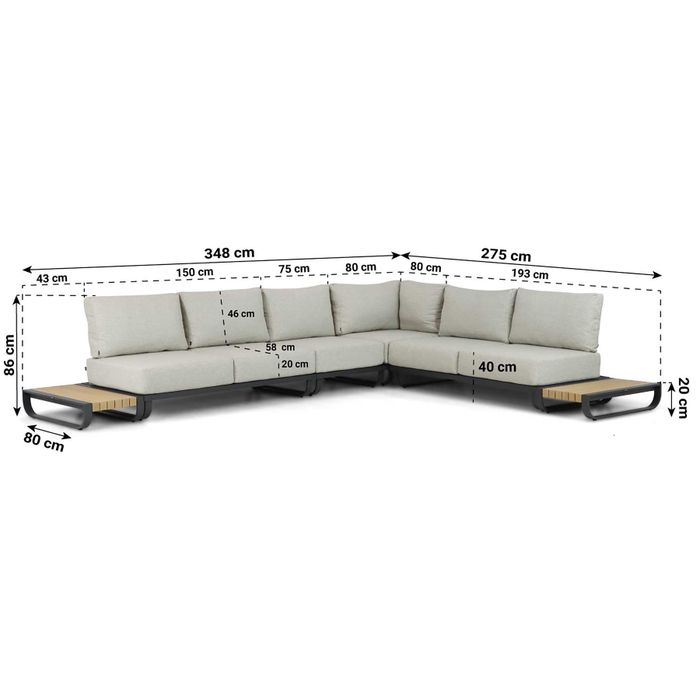 Lifestyle Venice hoek loungeset 6-delig