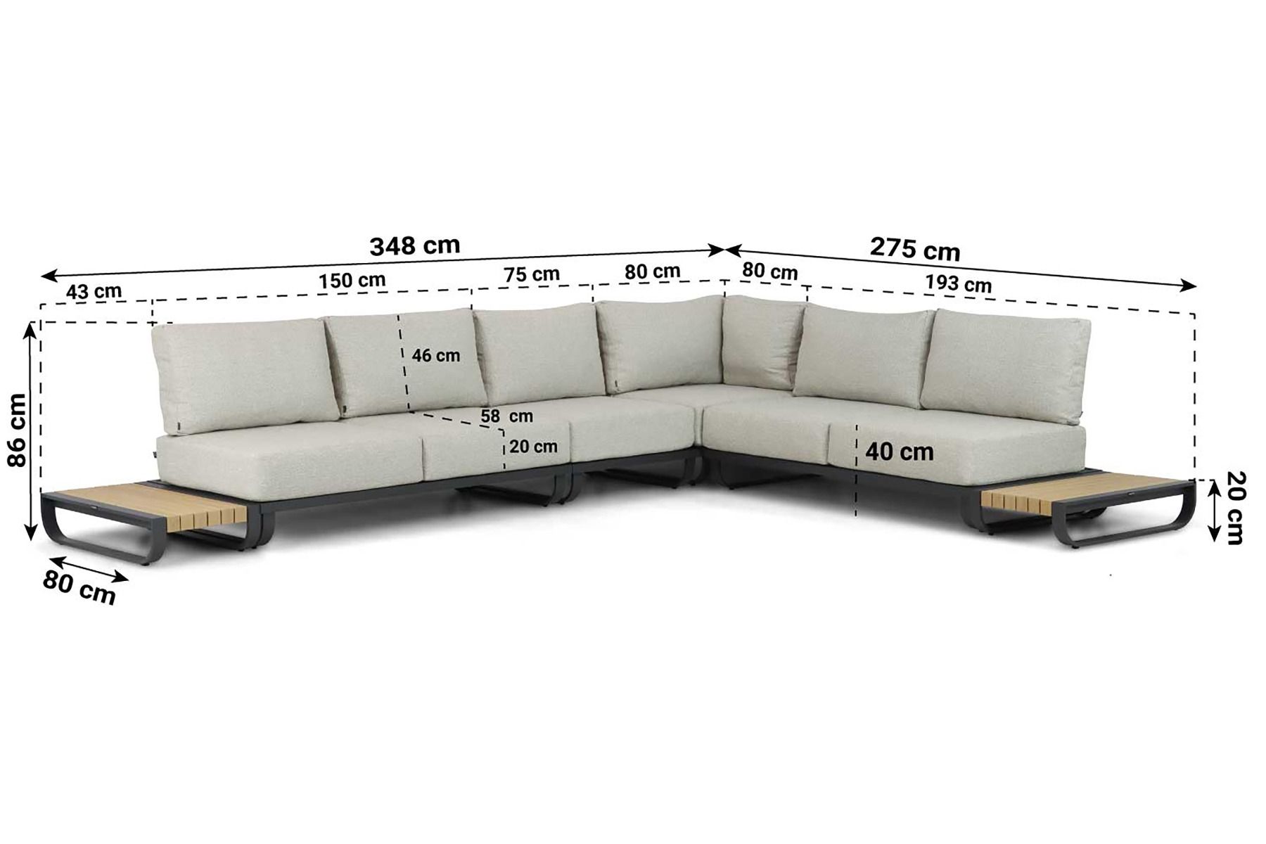 Lifestyle Venice hoek loungeset 7-delig