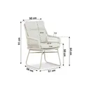 Dining tuinstoel met afmetingen - aluminium met rope thumbnail