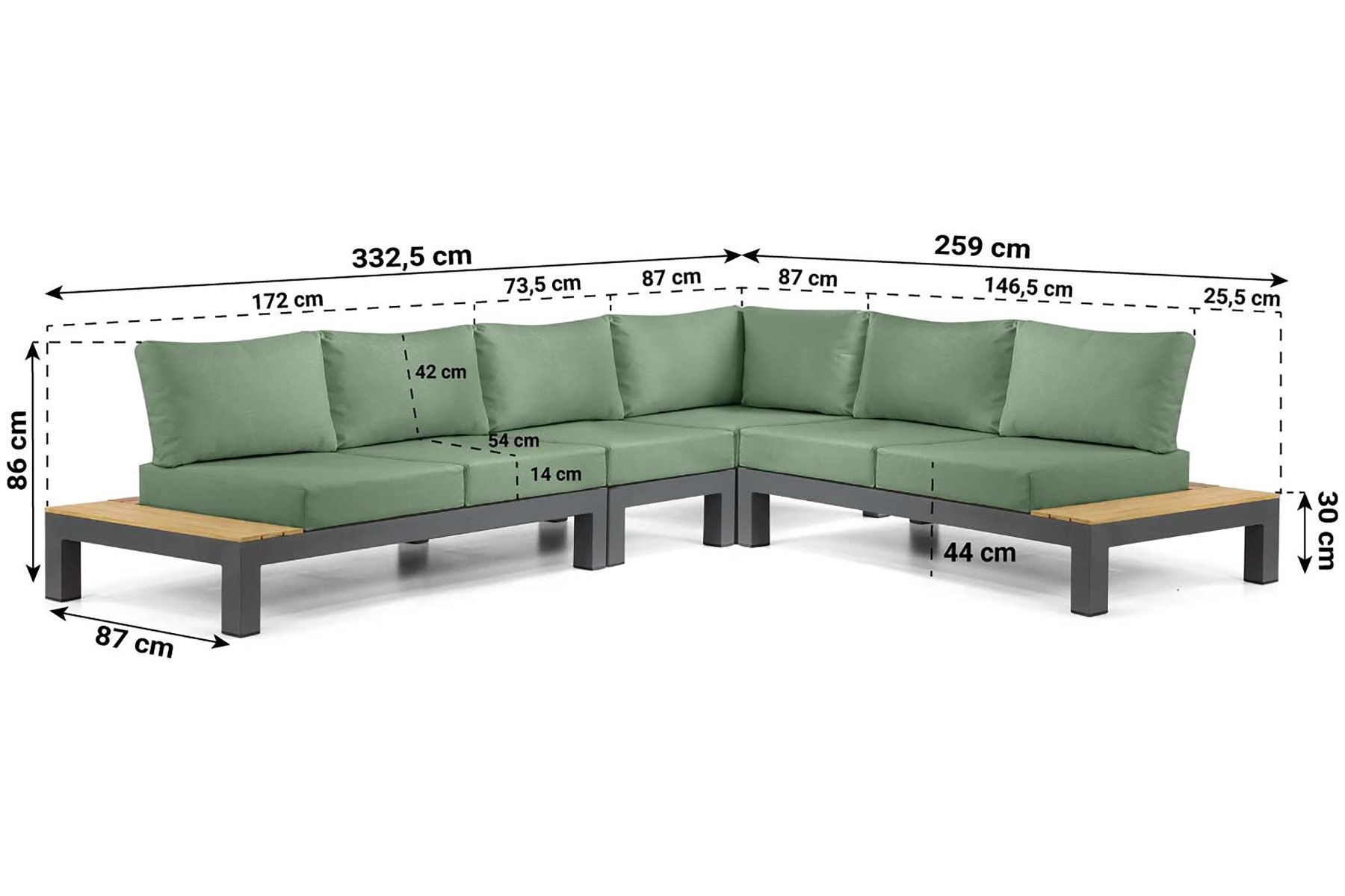 Lifestyle Vittoria hoek loungeset 4-delig thumbnail