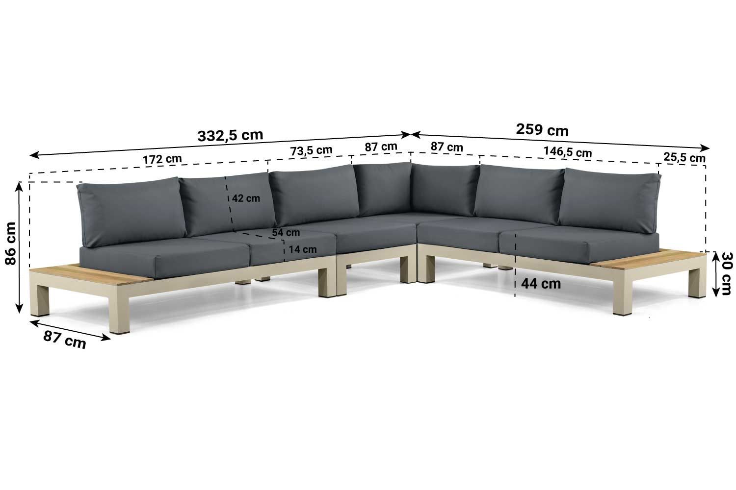 Lifestyle Vittoria hoek loungeset 5-delig thumbnail