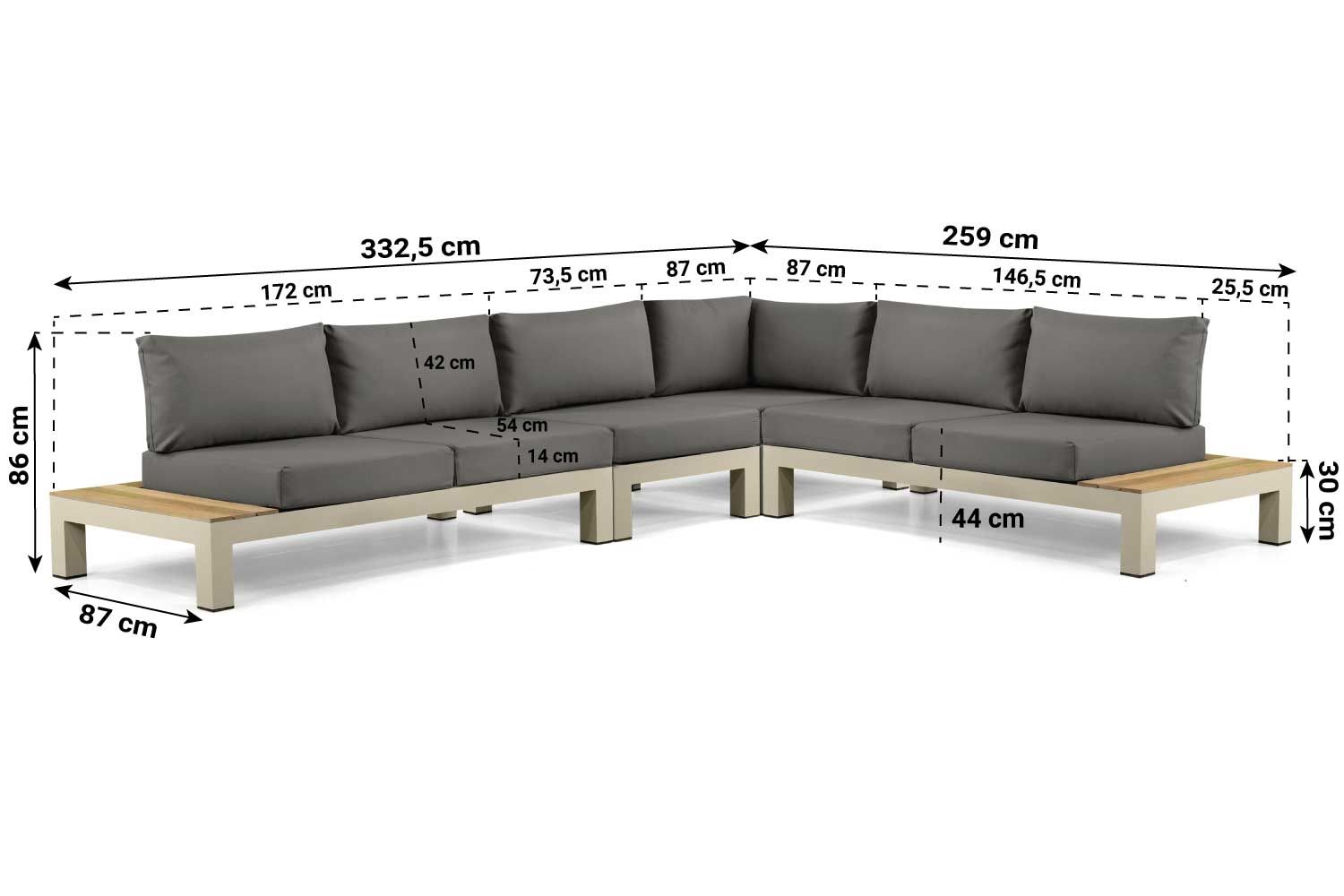 Lifestyle Vittoria hoek loungeset 4-delig thumbnail
