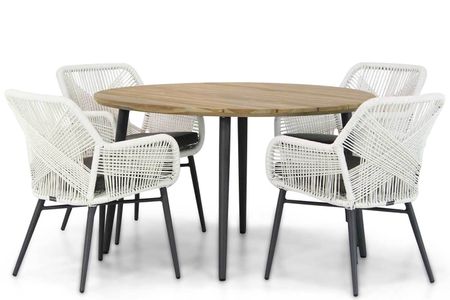 Lifestyle Advance/Montana 130 cm rond dining tuinset 5-delig
