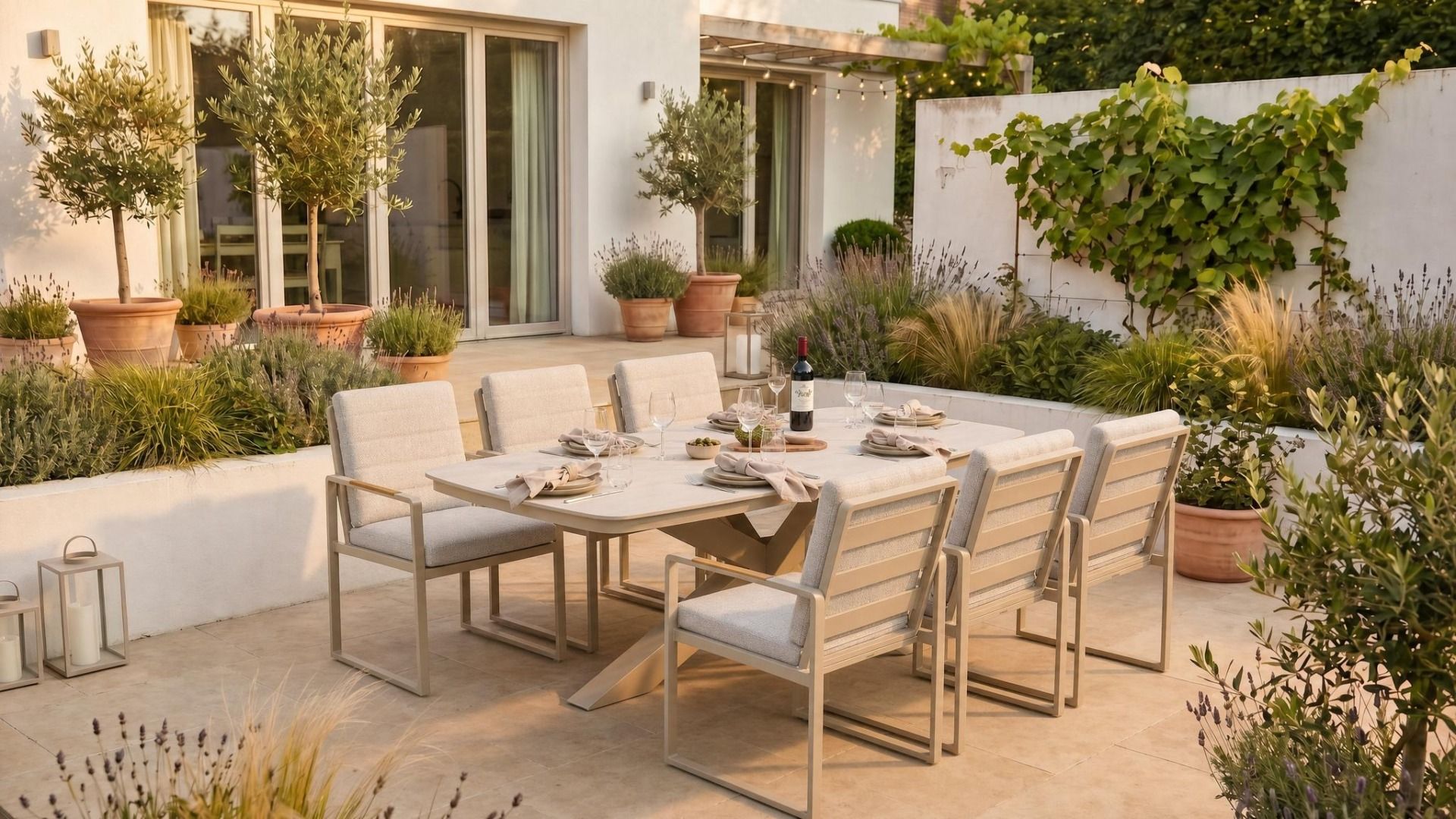 Lifestyle Alessio/Belluno 220x100 cm dining tuinset 7-delig
