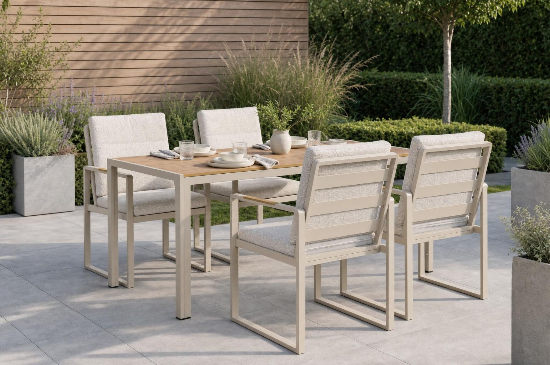 Lifestyle Alessio/Creta 160x90 cm dining tuinset 5-delig