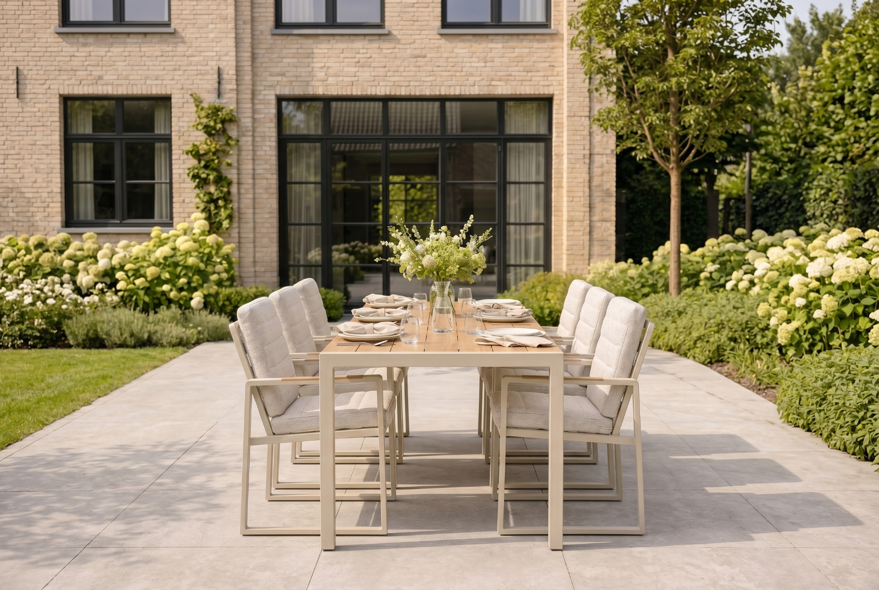 Lifestyle Alessio/Creta 210x90 cm dining tuinset 7-delig