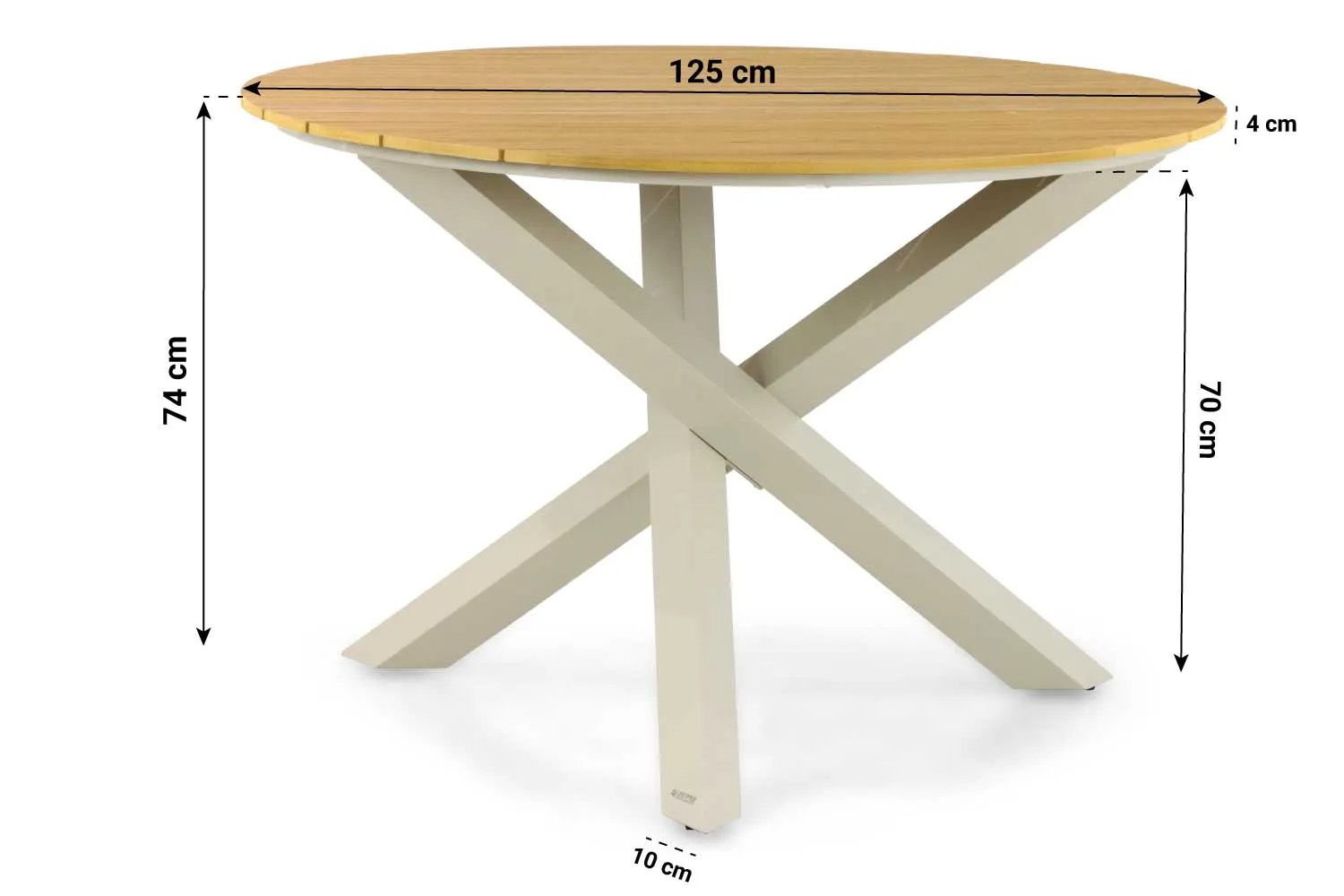 Lifestyle Salina/Ancona 125 cm dining tuinset 5-delig thumbnail