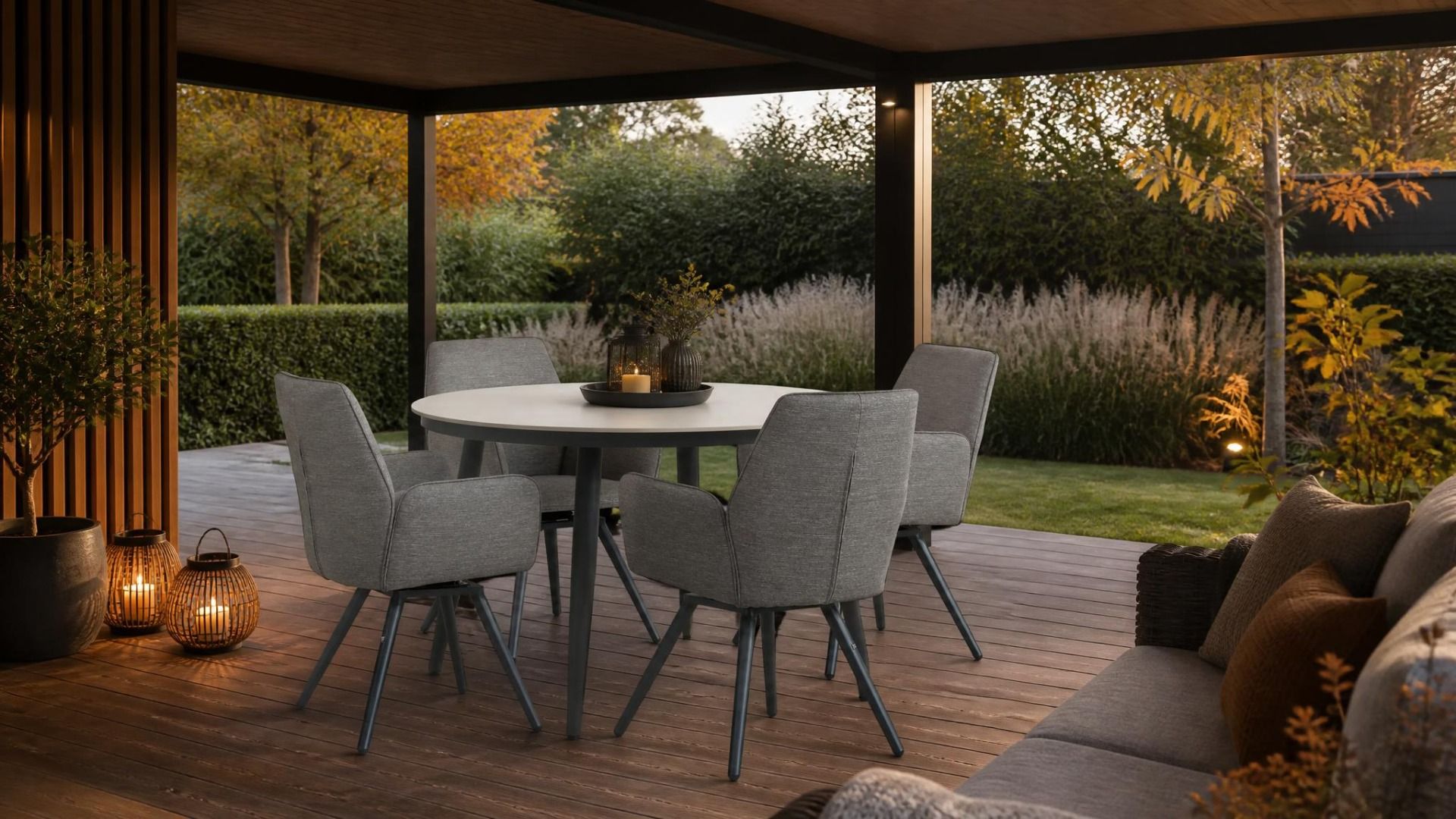 Lifestyle Andorra/Vienna 120 cm dining tuinset 5-delig