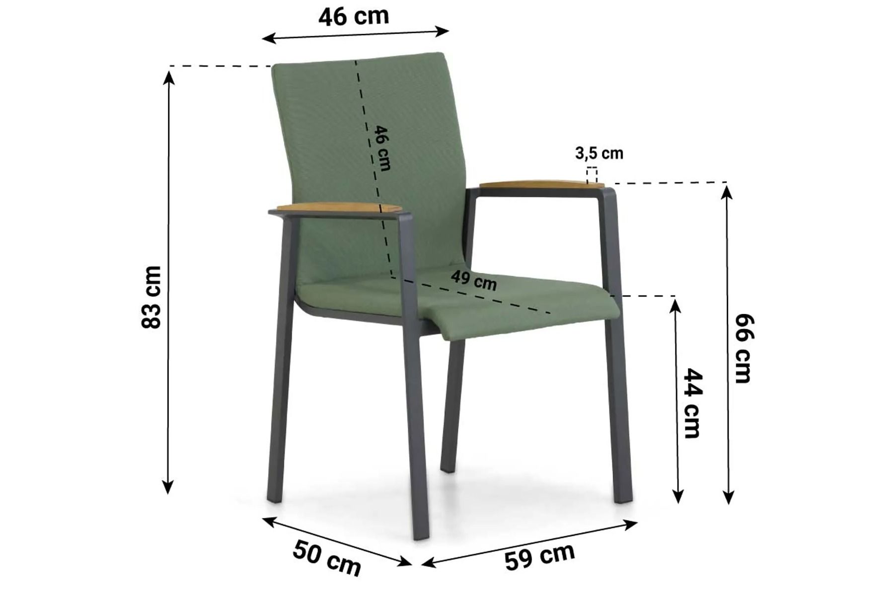 Lifestyle Brandon/Riviera 180 cm dining tuinset 5-delig