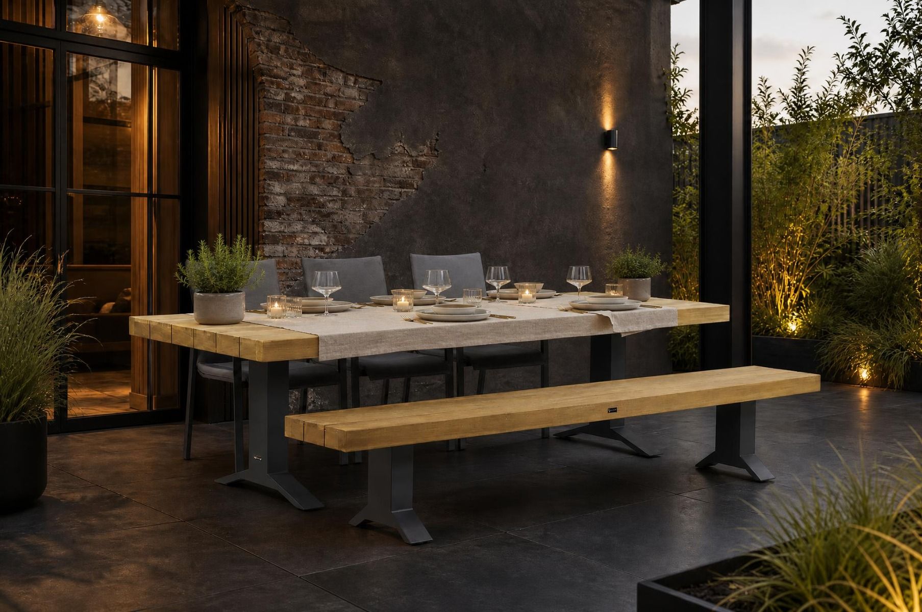 Lifestyle Brandon/Superior 260 cm dining tuinset 5-delig