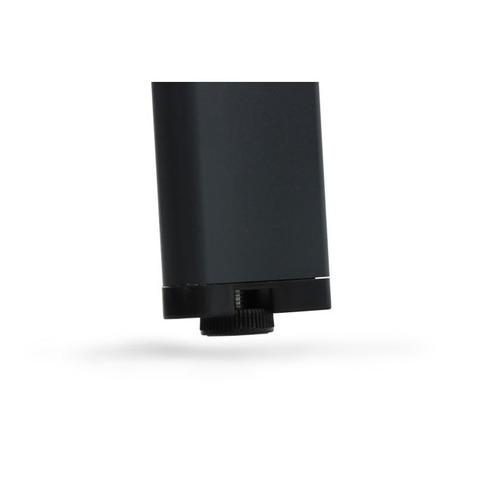 Detail van antraciet aluminium tafelpoot