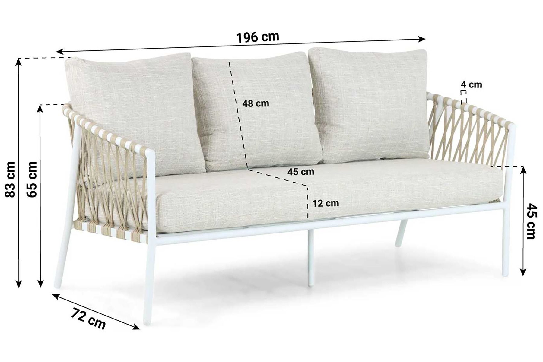 Lifestyle Feraro stoel-bank loungeset 4-delig thumbnail