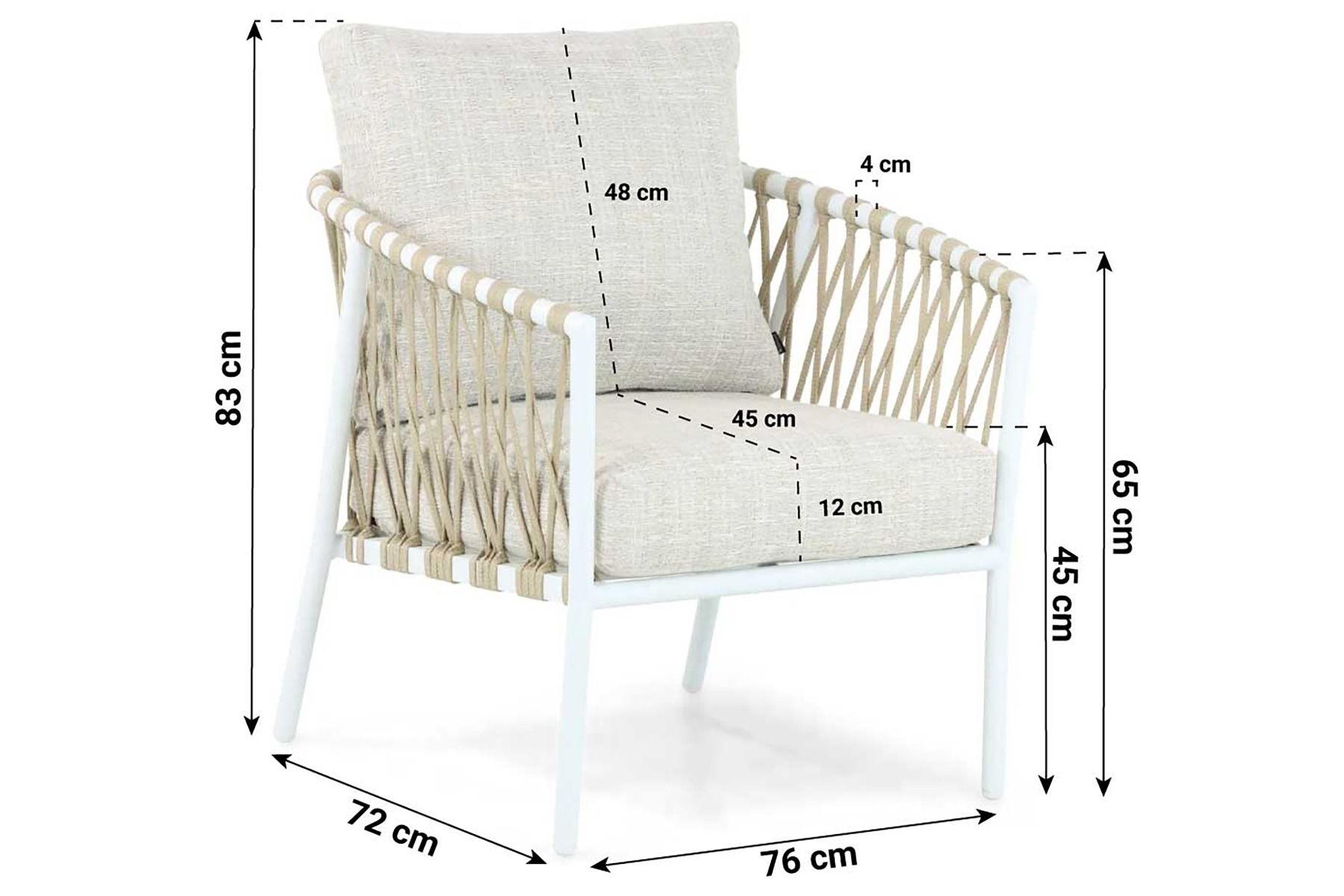 Lifestyle Feraro stoel-bank loungeset 4-delig