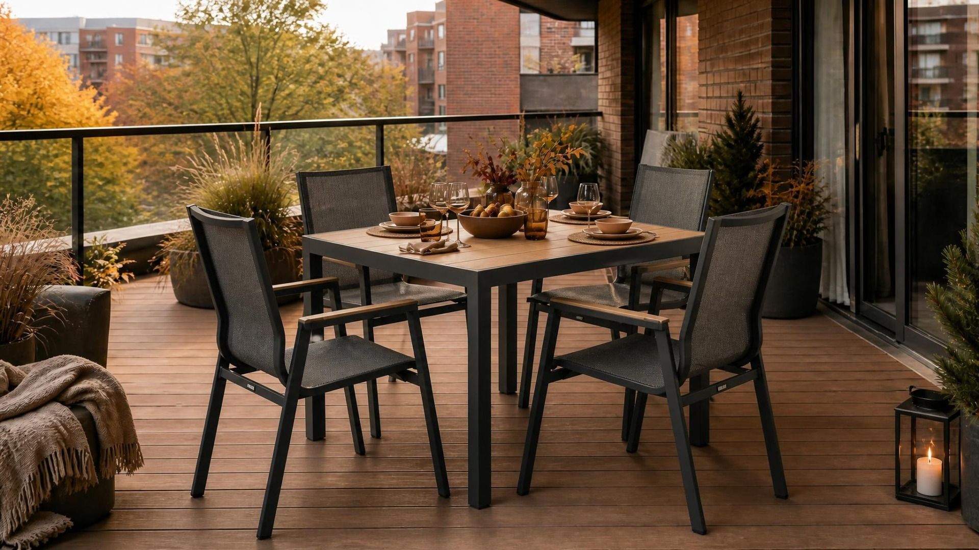 Lifestyle Fiora/Borello 100 cm dining tuinset 5-delig