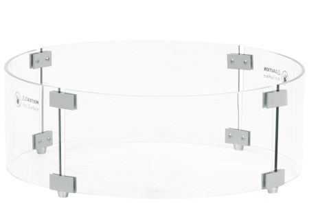 Lifestyle glasset rond voor inbouwbrander