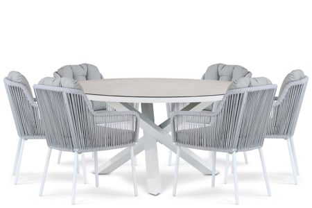 Santika Tendenza/Livorno 150 cm dining tuinset 7-delig