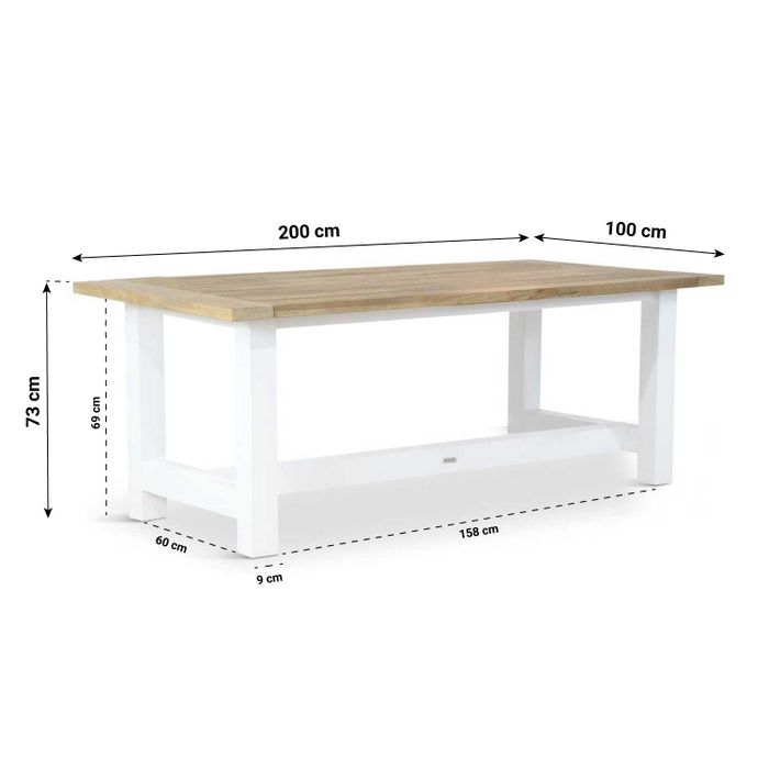 Lifestyle Parma/Los Angeles 200 cm dining tuinset 5-delig