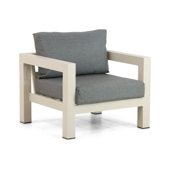 Moderne loungestoel met loft aluminium frame - Vooraanzicht