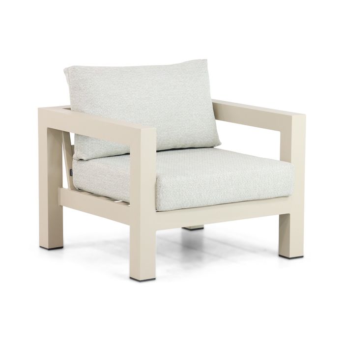 Moderne loungestoel met loft aluminium frame - Vooraanzicht