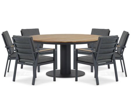 Lifestyle Marseille/Salerno 160 cm dining tuinset 7-delig
