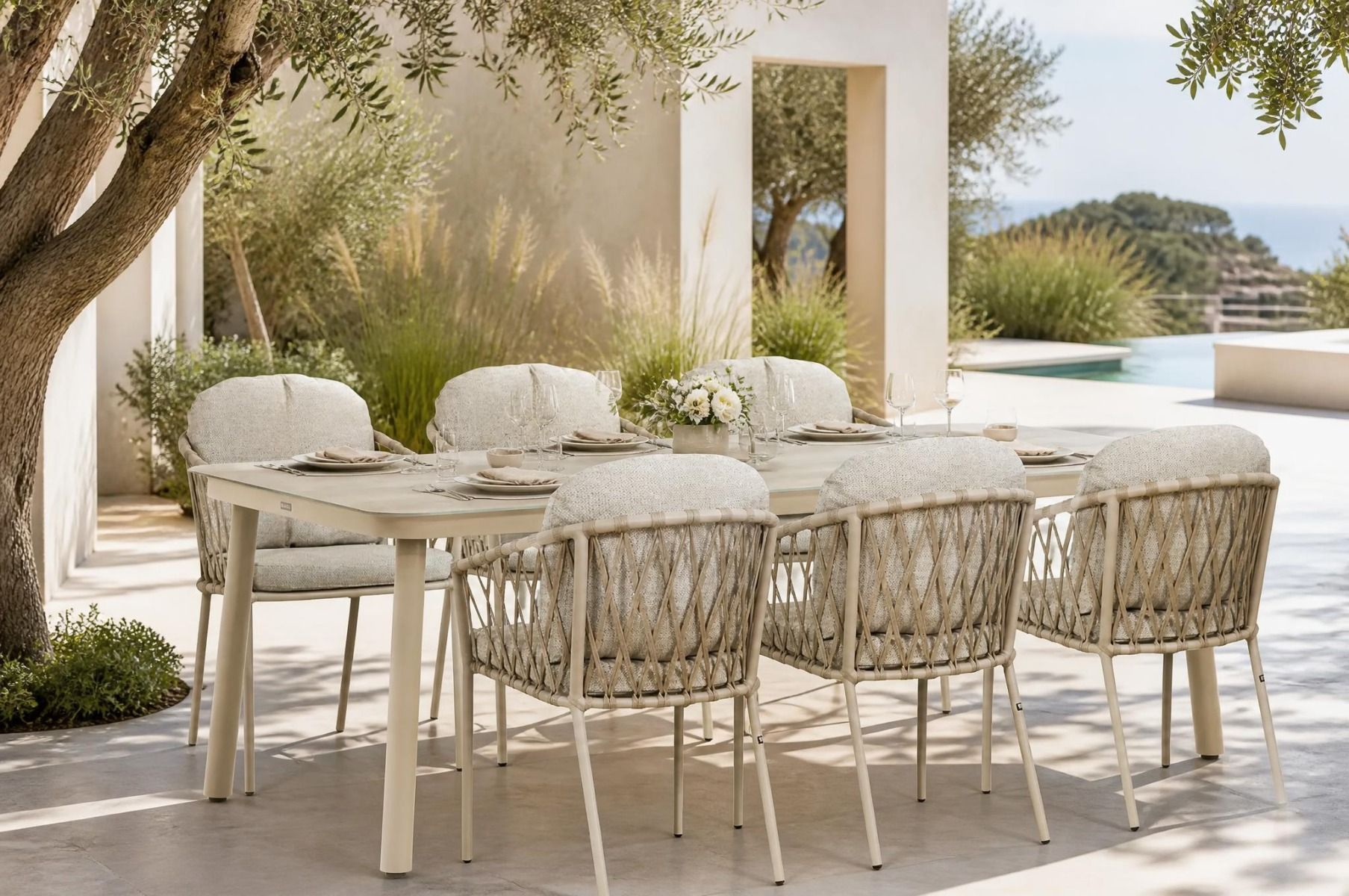Lifestyle Morano/Tavano 220x90 cm dining tuinset 7-delig