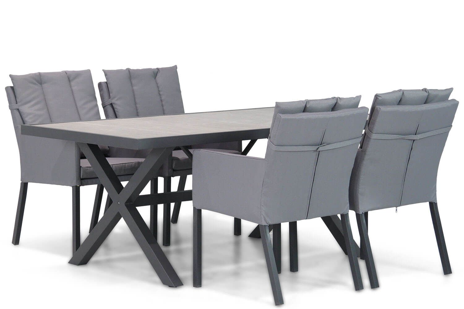 Lifestyle Parma/Crossley 185 cm dining tuinset 5-delig thumbnail