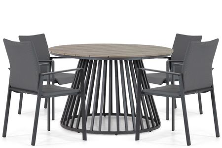 Lifestyle Rome/Sorrento 125 cm dining tuinset 5-delig