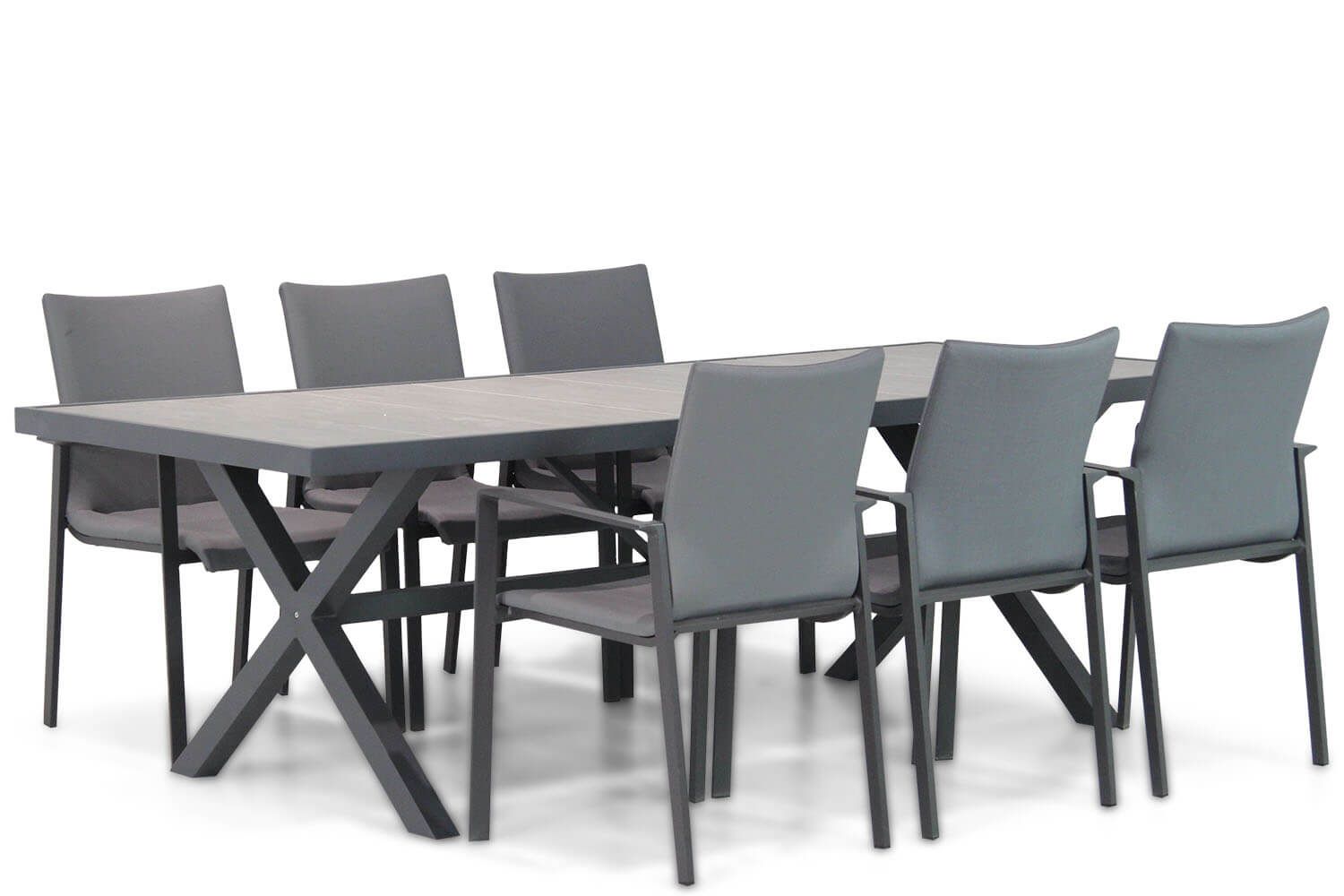 Lifestyle Rome/Crossley 245 cm dining tuinset 7-delig thumbnail