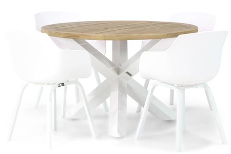 Lifestyle Salina/Wellington 120 cm rond dining tuinset 5-delig